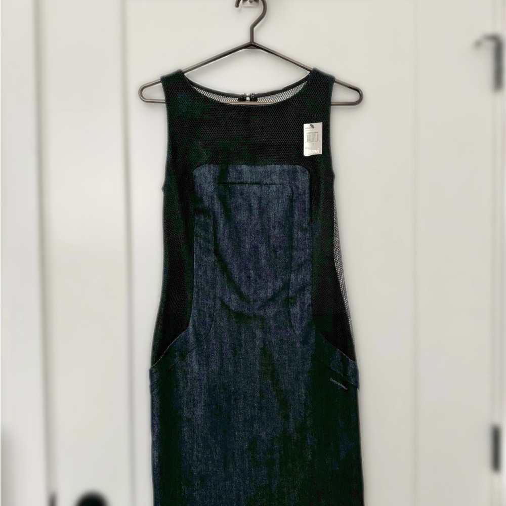 Mavi x Chalayan Black and Denim Dress